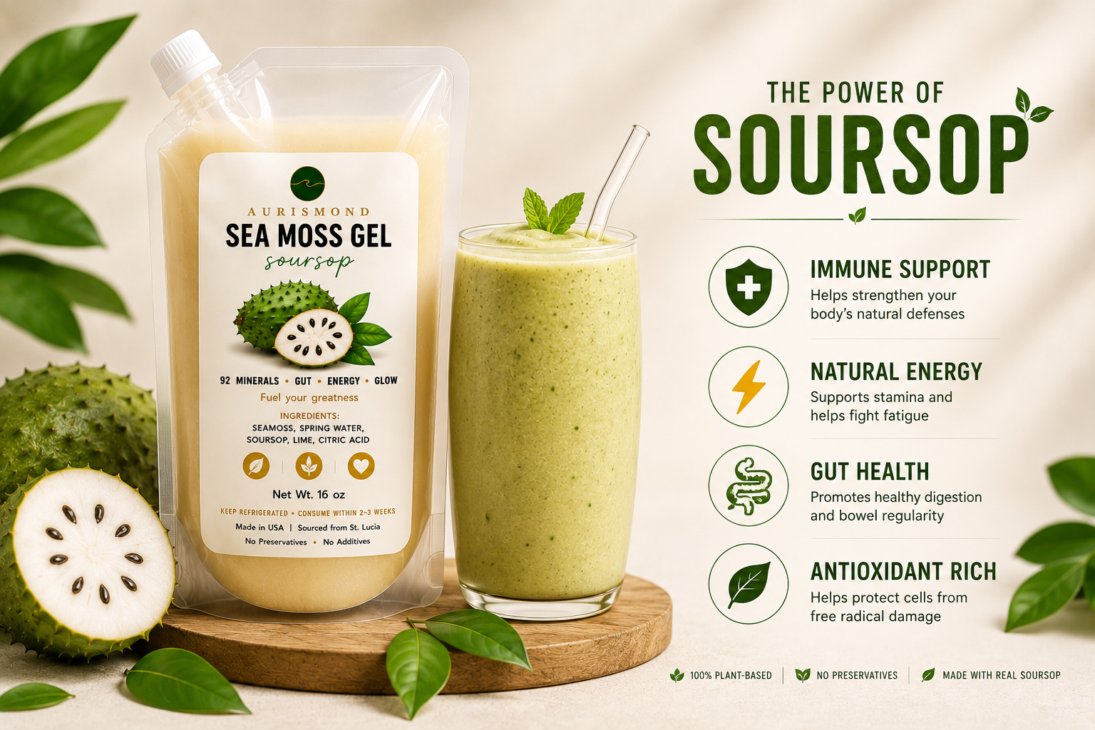 Soursop Sea Moss Gel